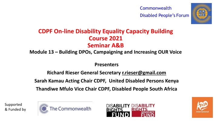 commonwealth disabled people s forum