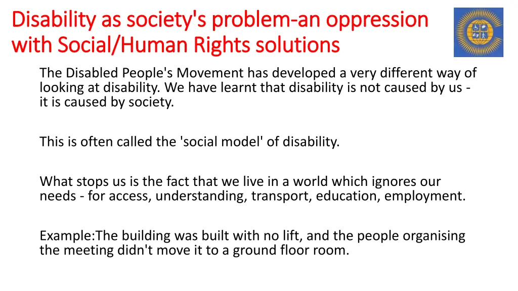 disability as society s problem disability