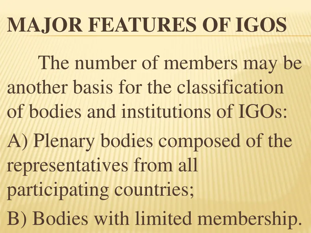 major features of igos 10