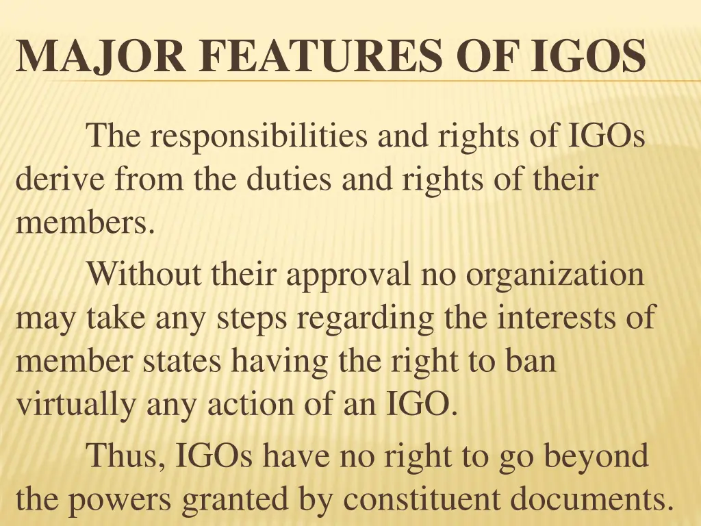 major features of igos 14