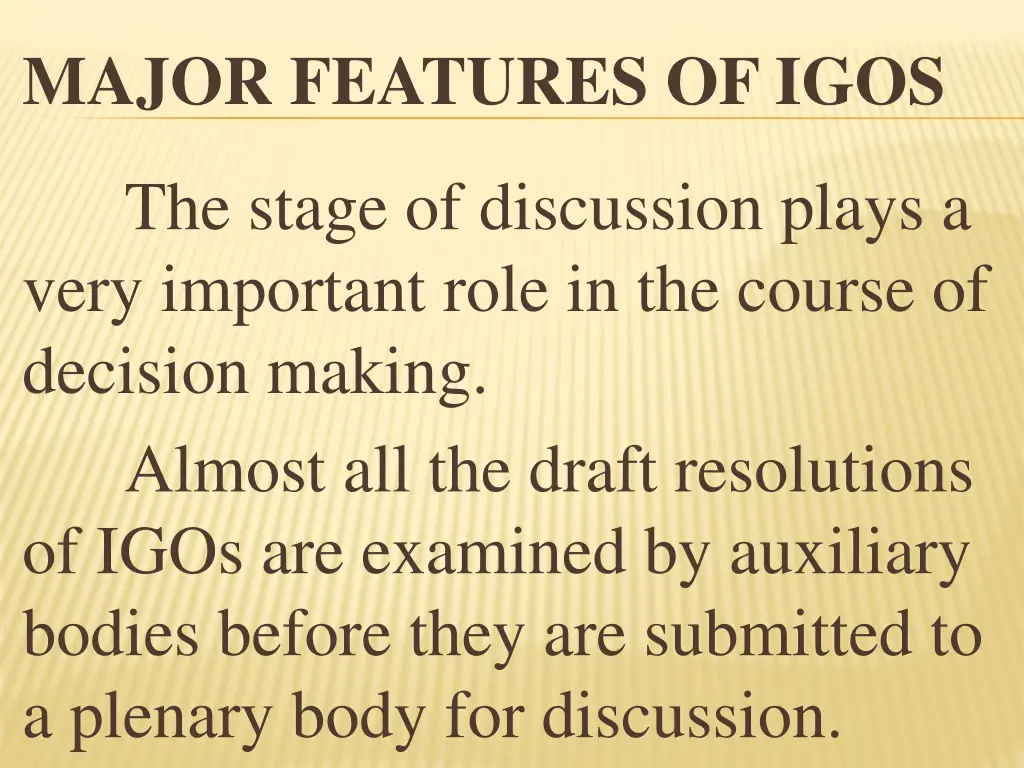 major features of igos 18
