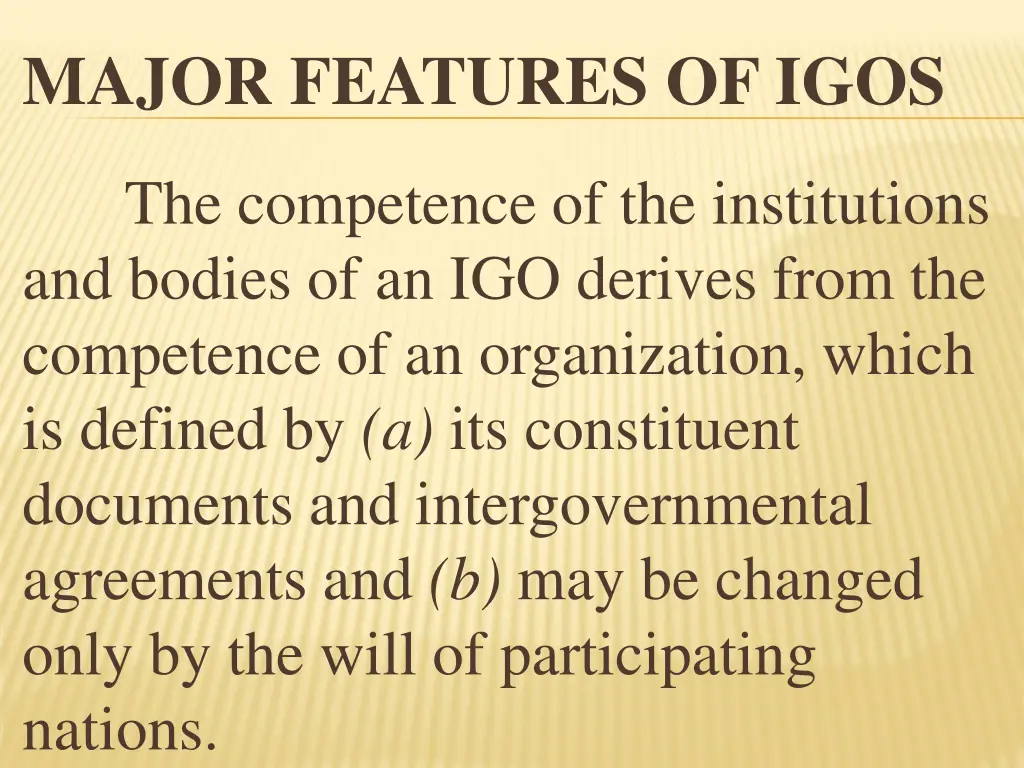 major features of igos 7