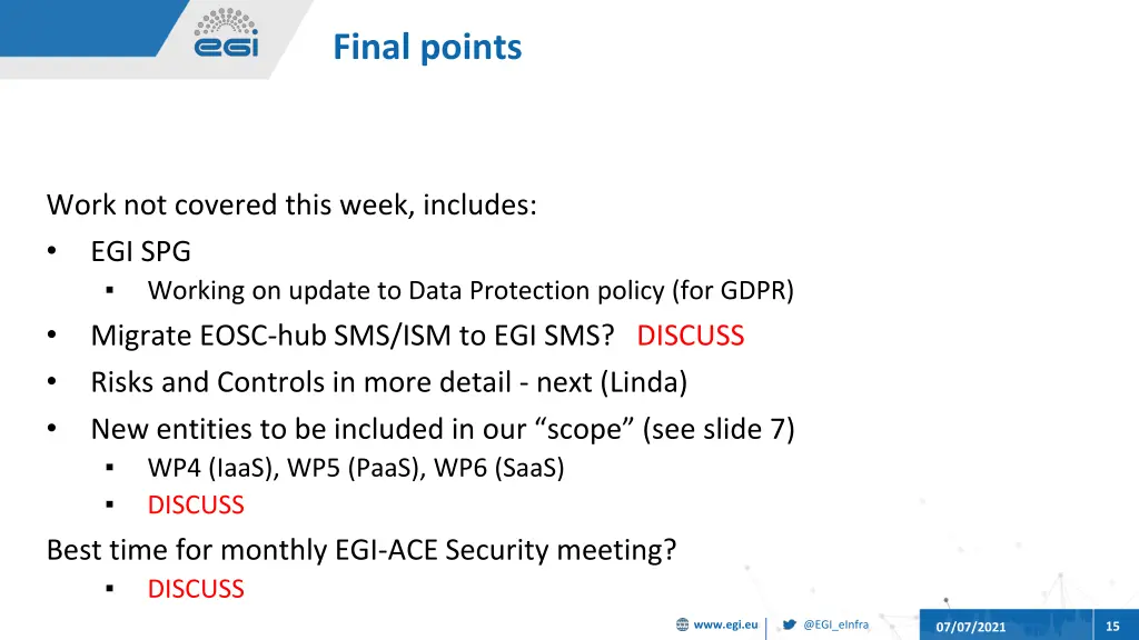 final points