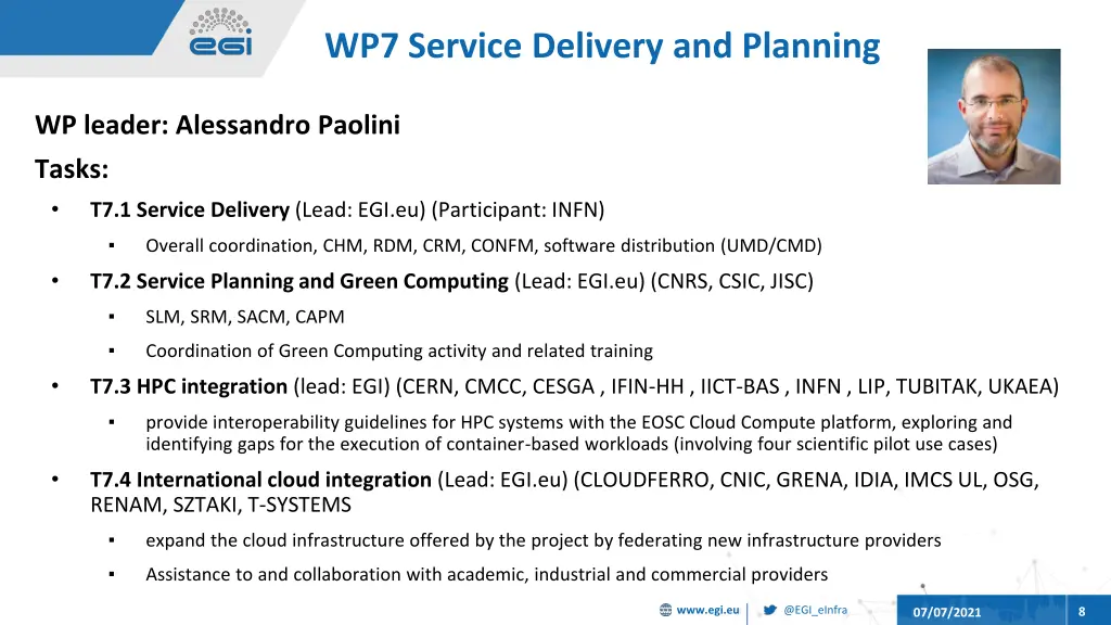 wp7 service delivery and planning