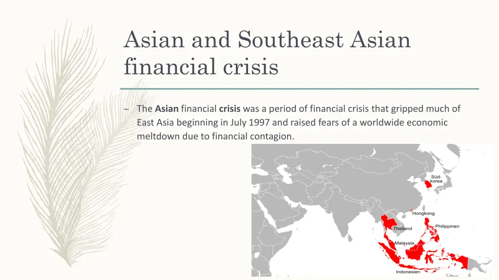 asian and southeast asian financial crisis