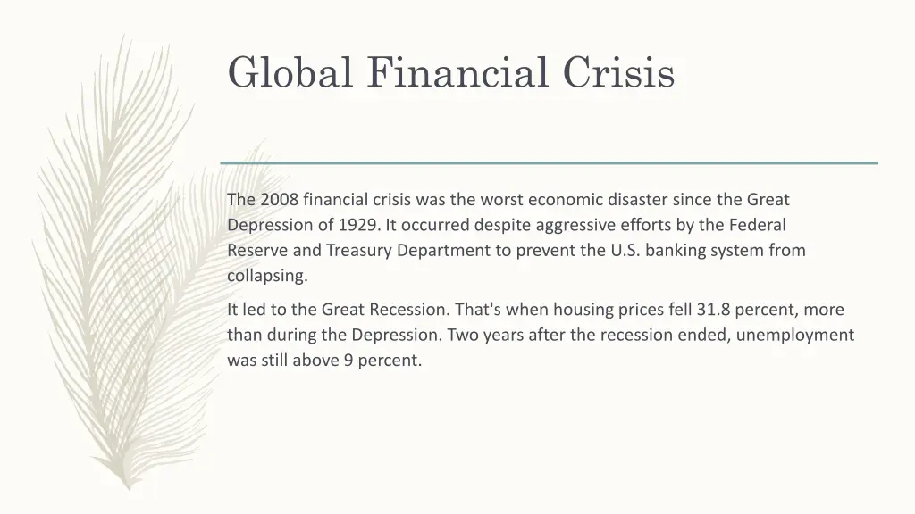 global financial crisis
