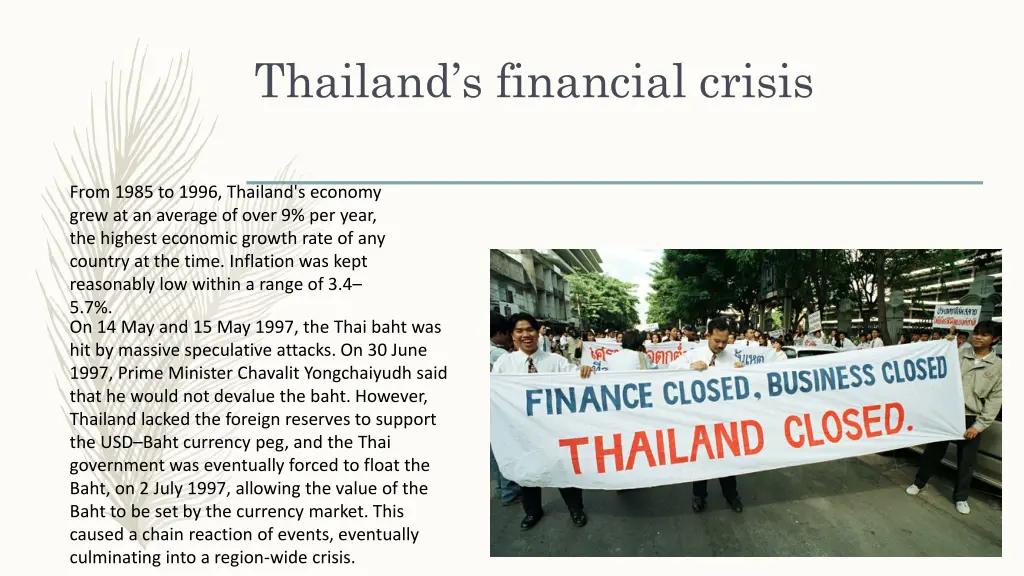 thailand s financial crisis
