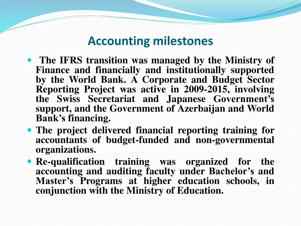 accounting milestones 2