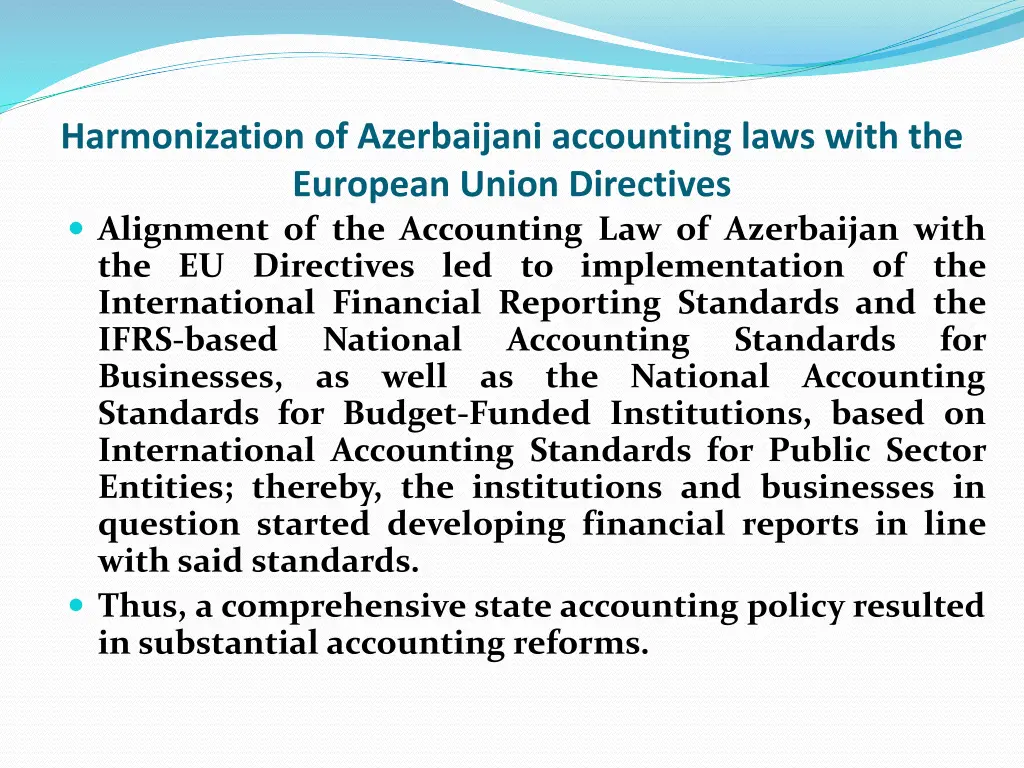 harmonization of azerbaijani accounting laws with 1