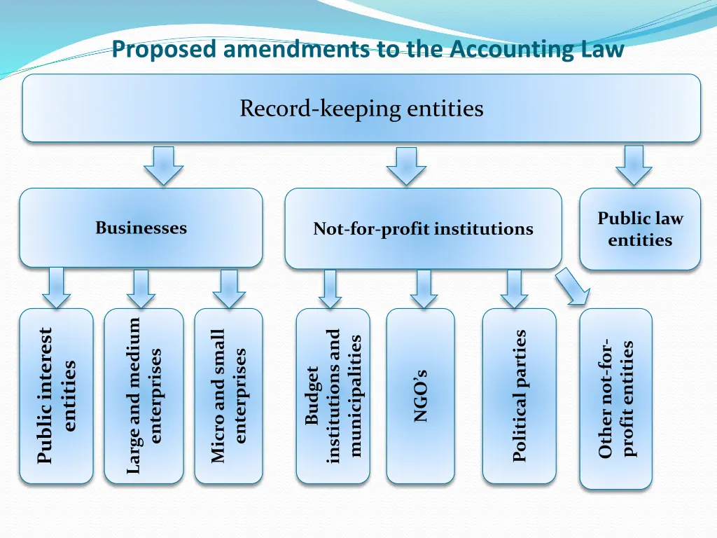 proposed amendments to the accounting law
