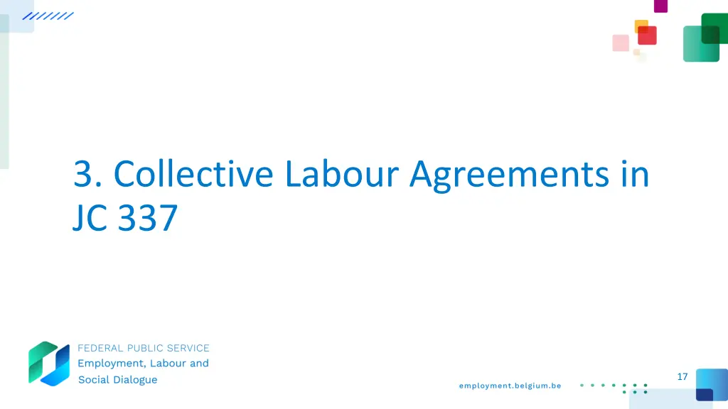 3 collective labour agreements in jc 337