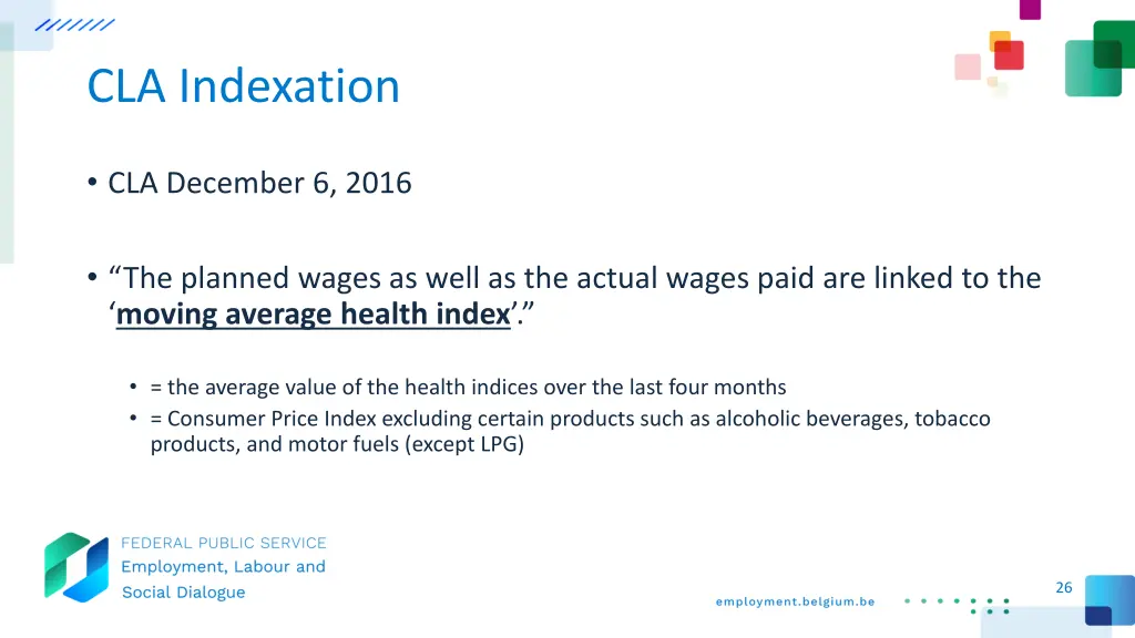 cla indexation