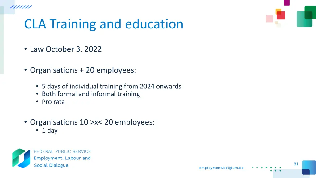 cla training and education