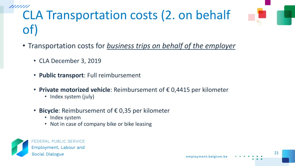 cla transportation costs 2 on behalf