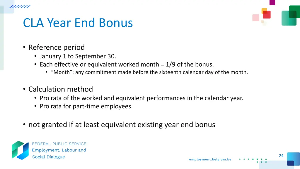 cla year end bonus 2