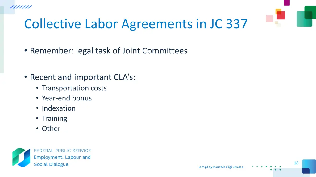 collective labor agreements in jc 337