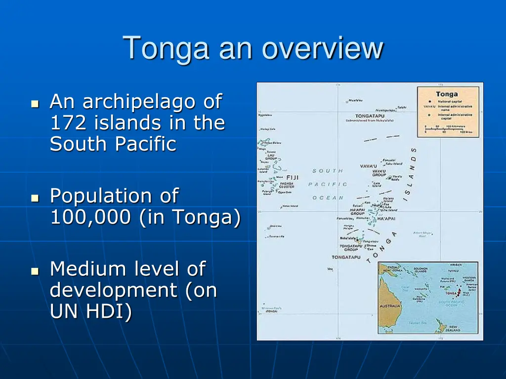 tonga an overview