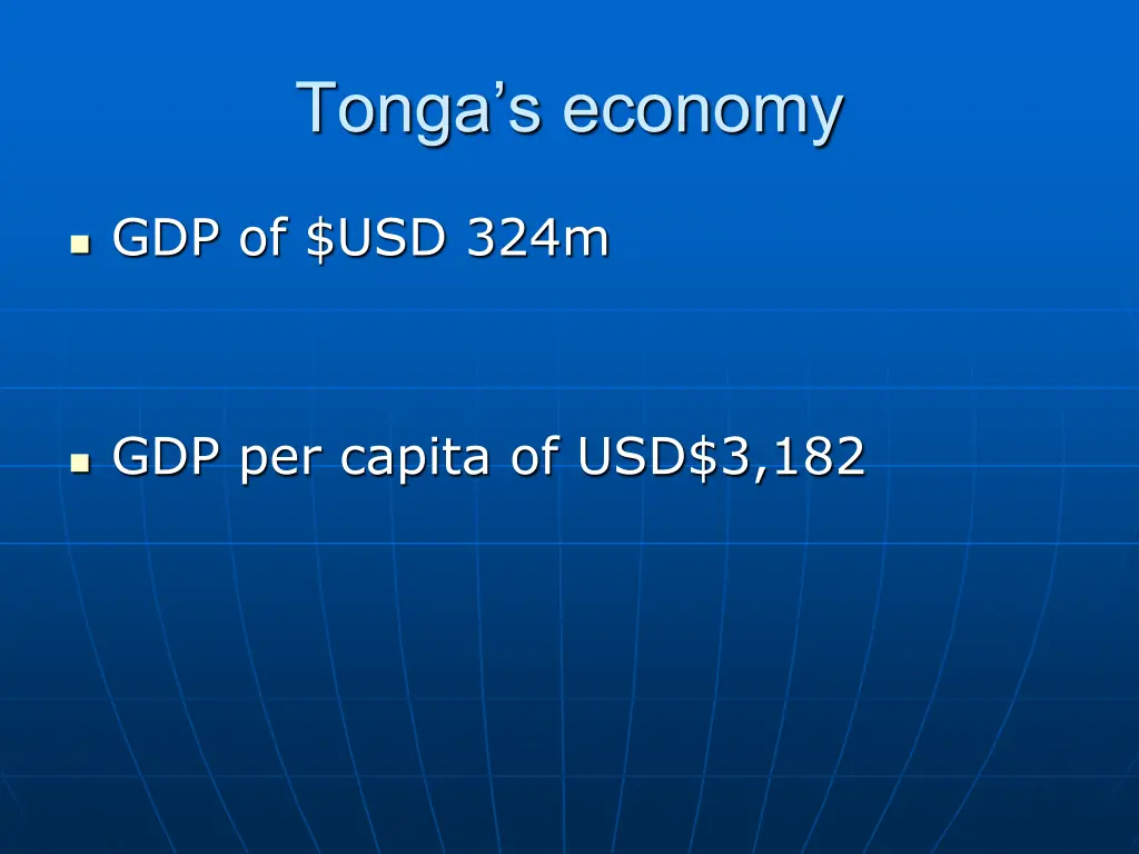 tonga s economy