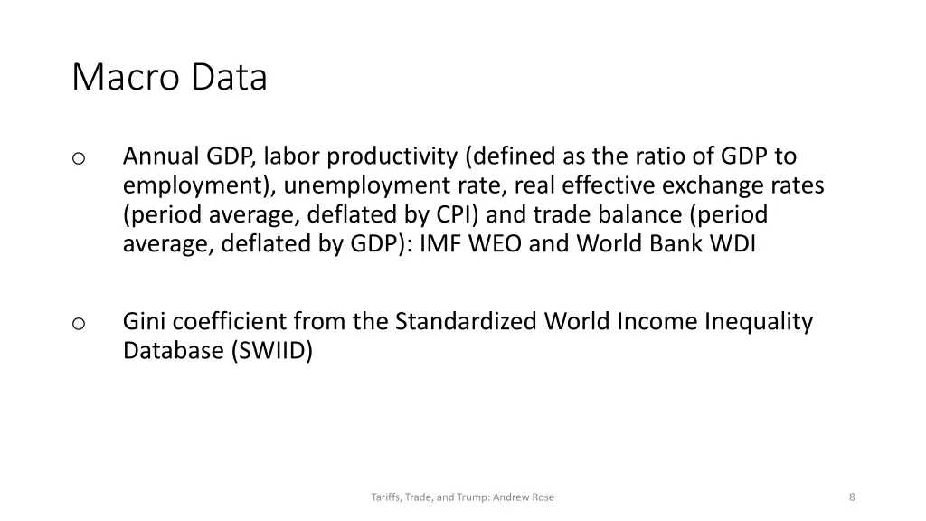 macro data