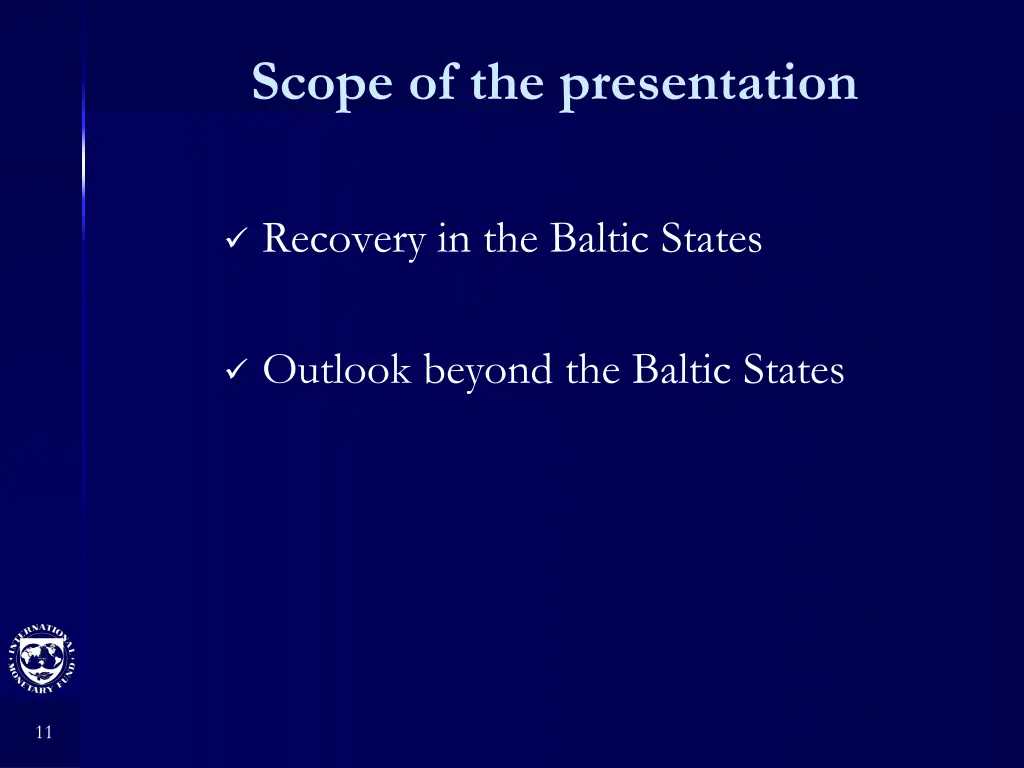 scope of the presentation 2