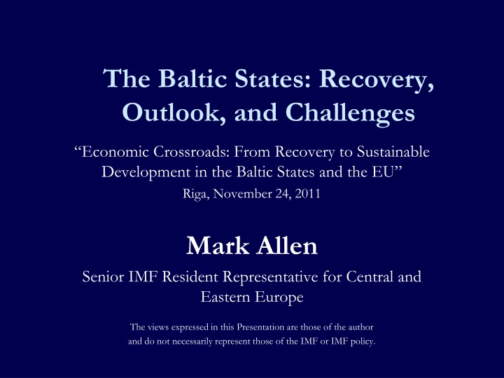 the baltic states recovery outlook and challenges