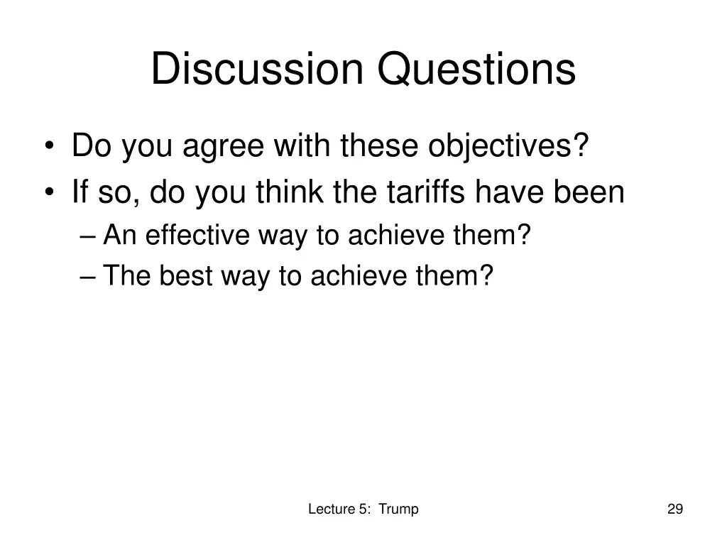 discussion questions