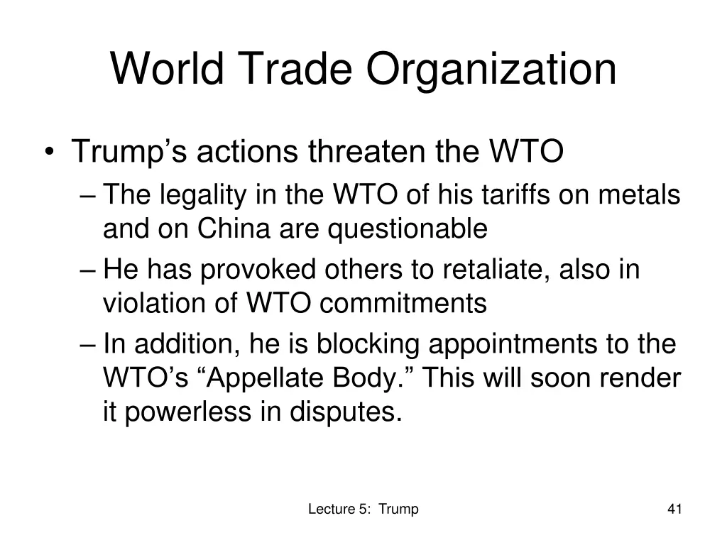 world trade organization 1