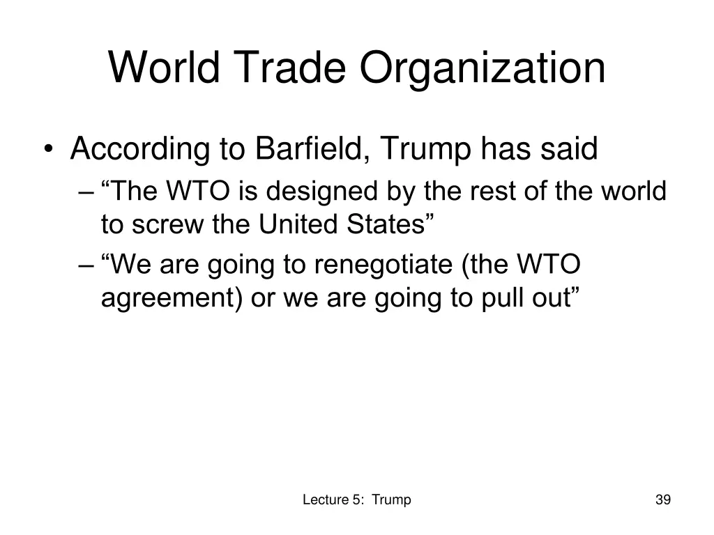 world trade organization