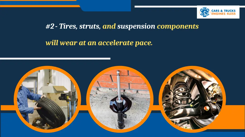2 tires struts and suspension components