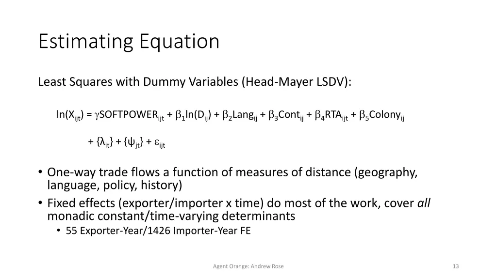 estimating equation