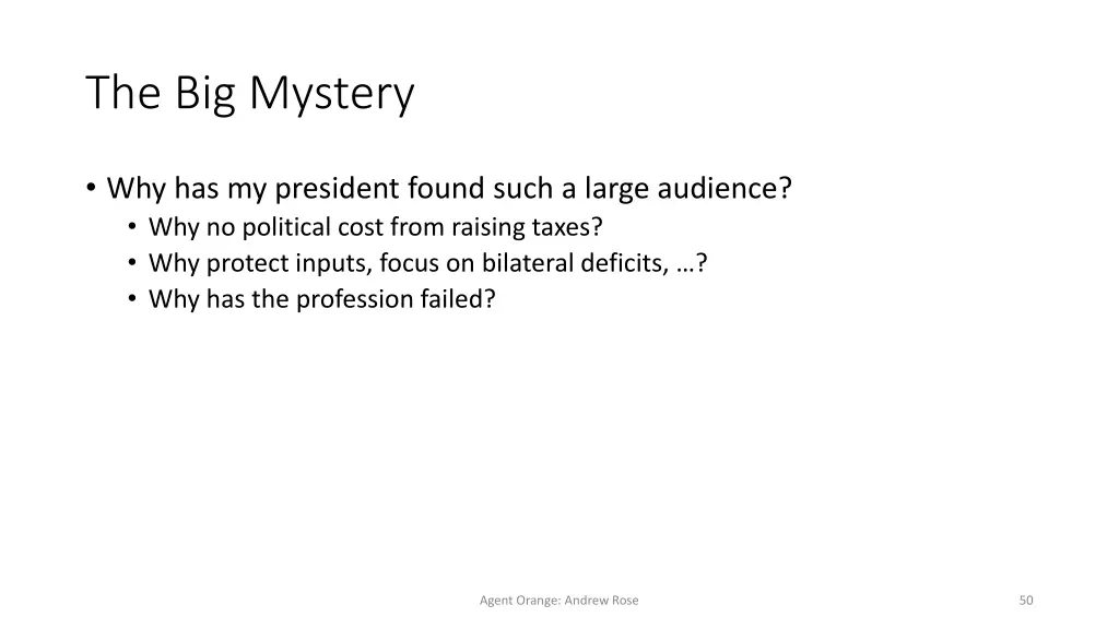 the big mystery