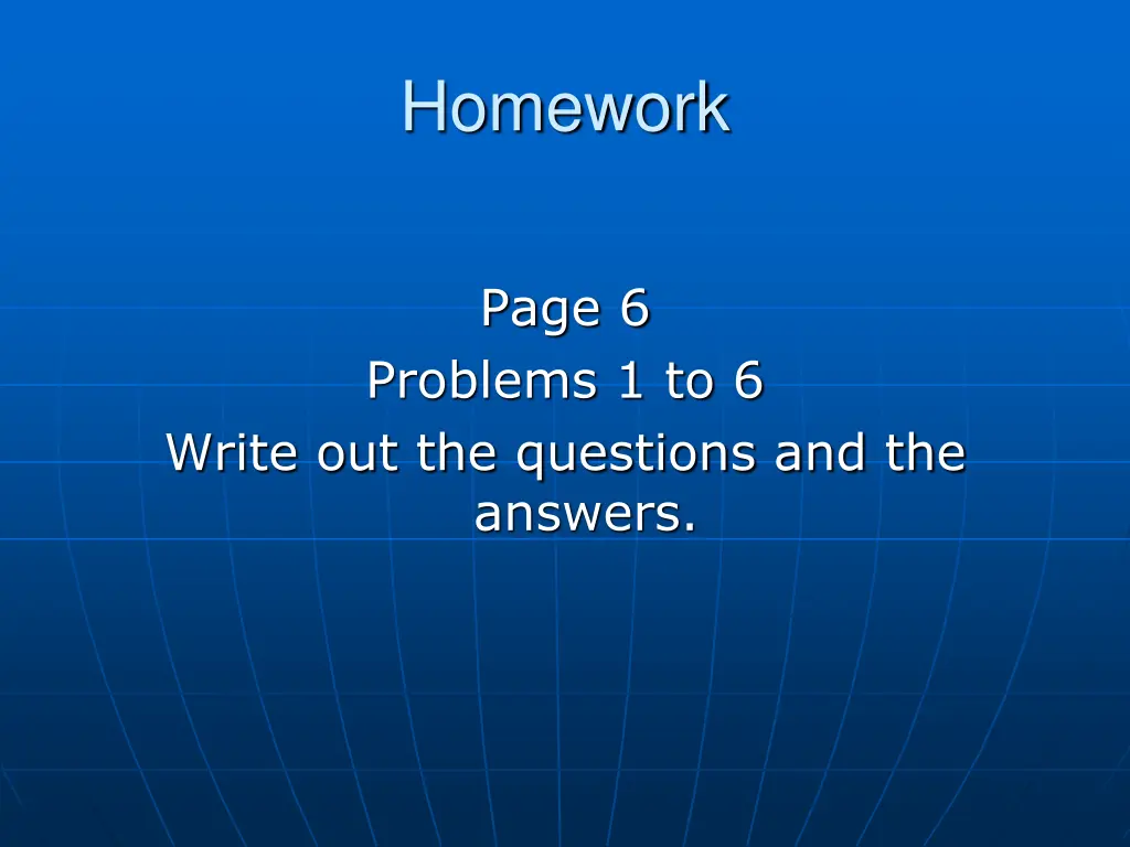 homework