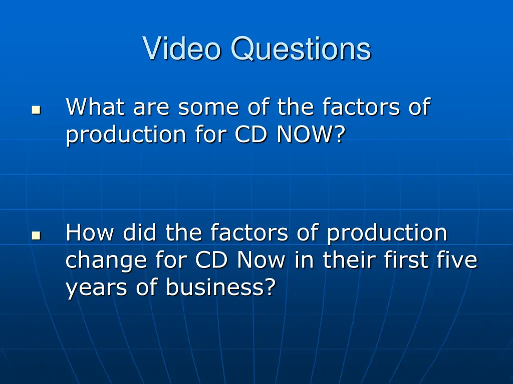 video questions