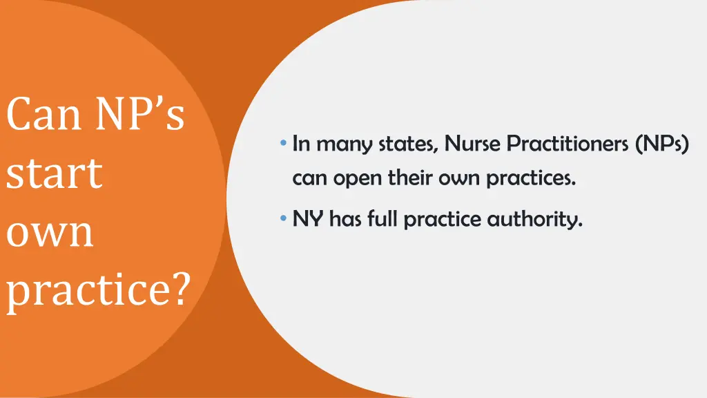 can np s start own practice