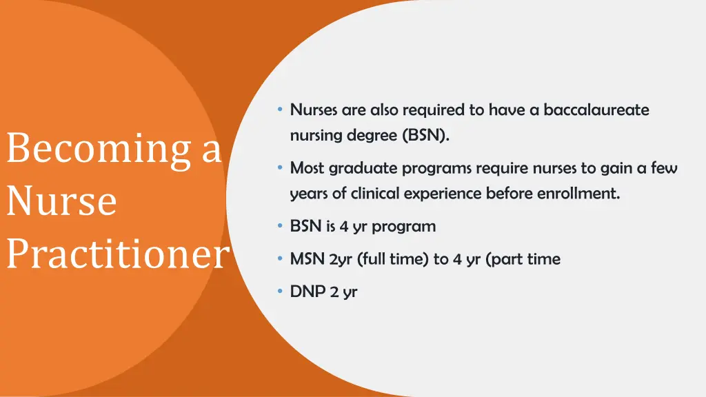 nurses are also required to have a baccalaureate