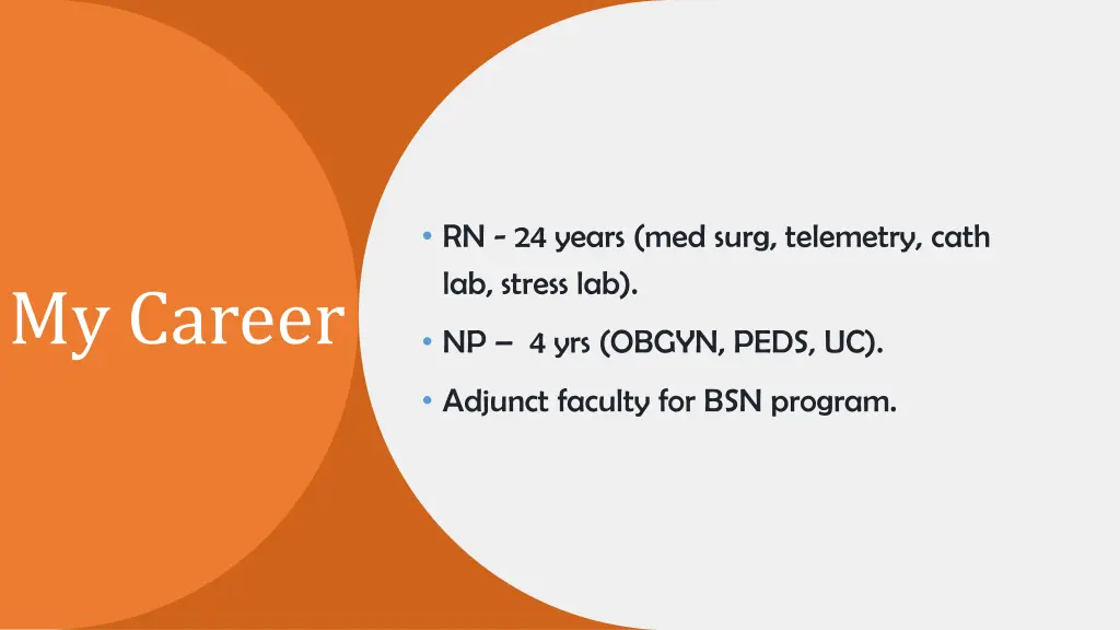 rn 24 years med surg telemetry cath lab stress lab