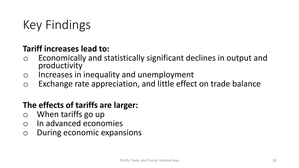 key findings