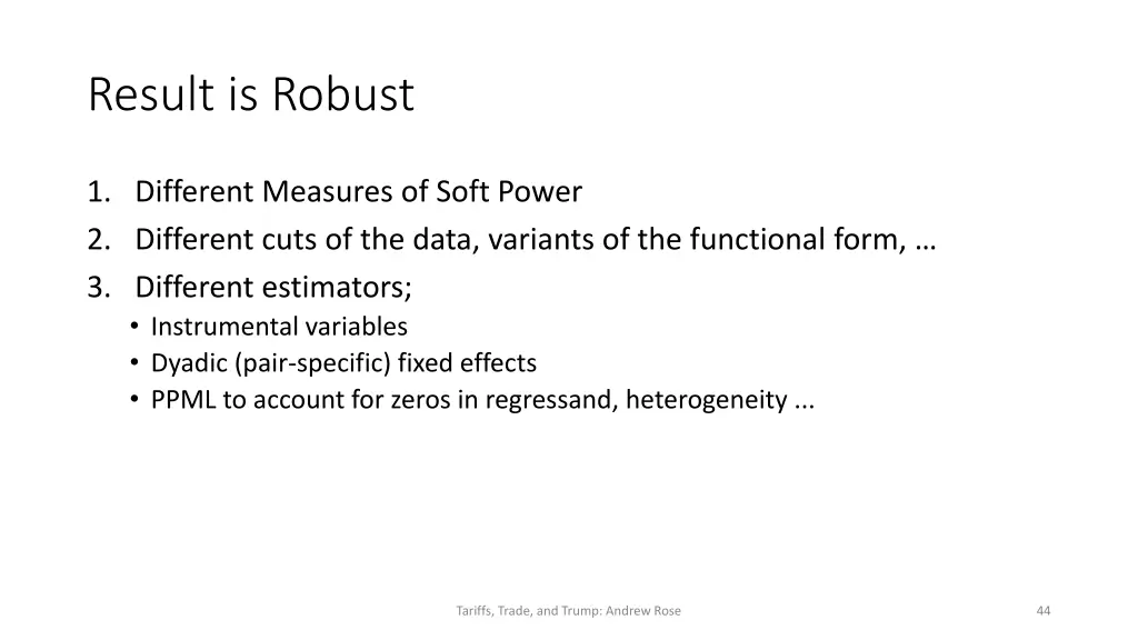 result is robust