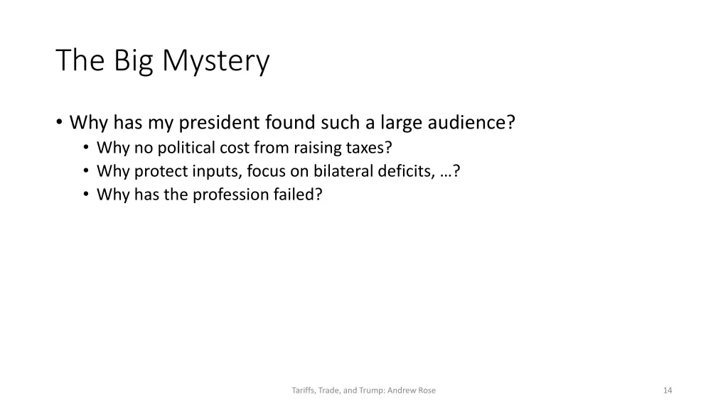 the big mystery
