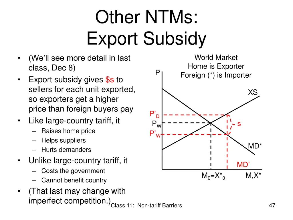 other ntms export subsidy