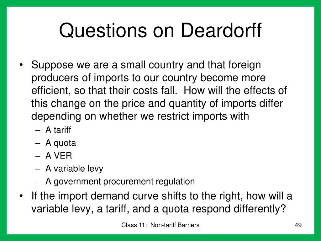 questions on deardorff