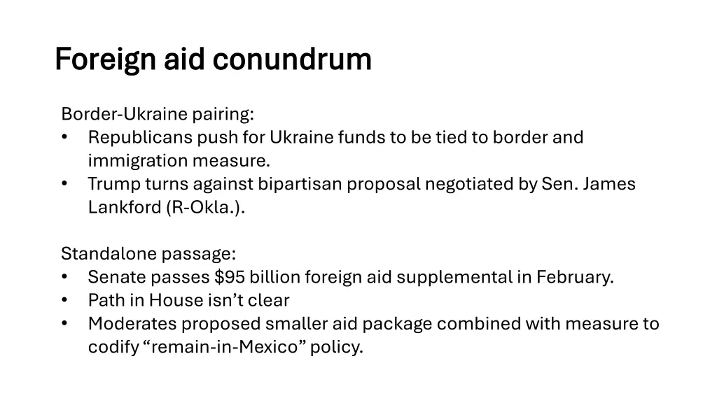 foreign aid conundrum foreign aid conundrum