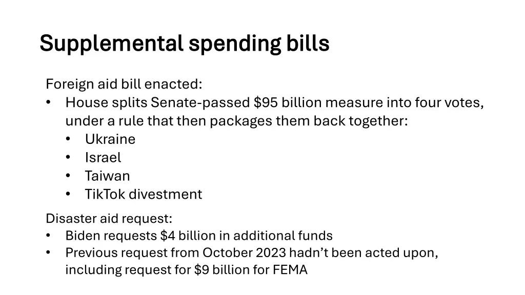 supplemental spending bills supplemental spending