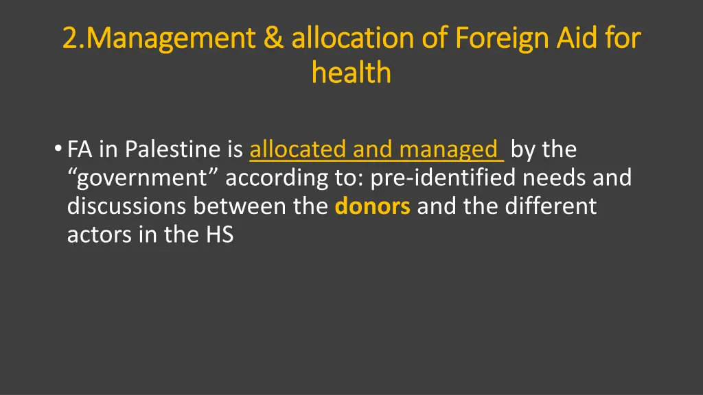 2 management allocation of foreign