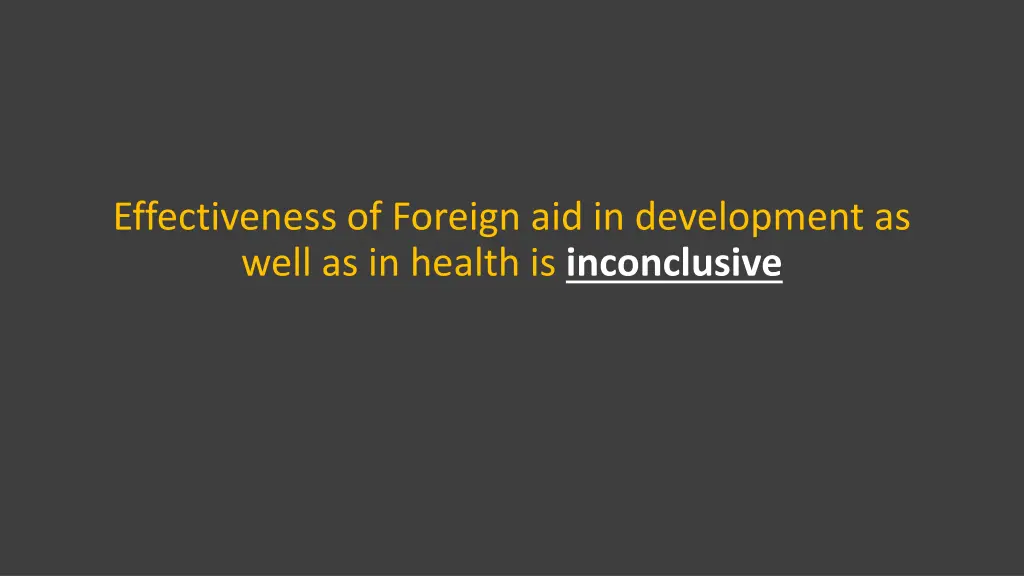 effectiveness of foreign aid in development