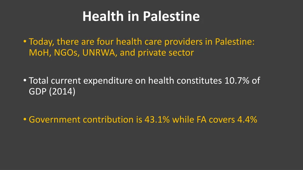 health in palestine