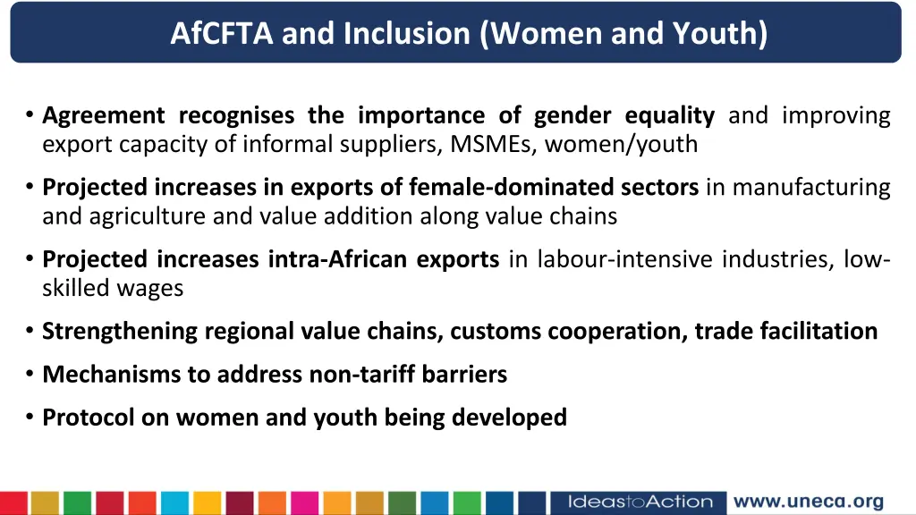 afcfta and inclusion women and youth