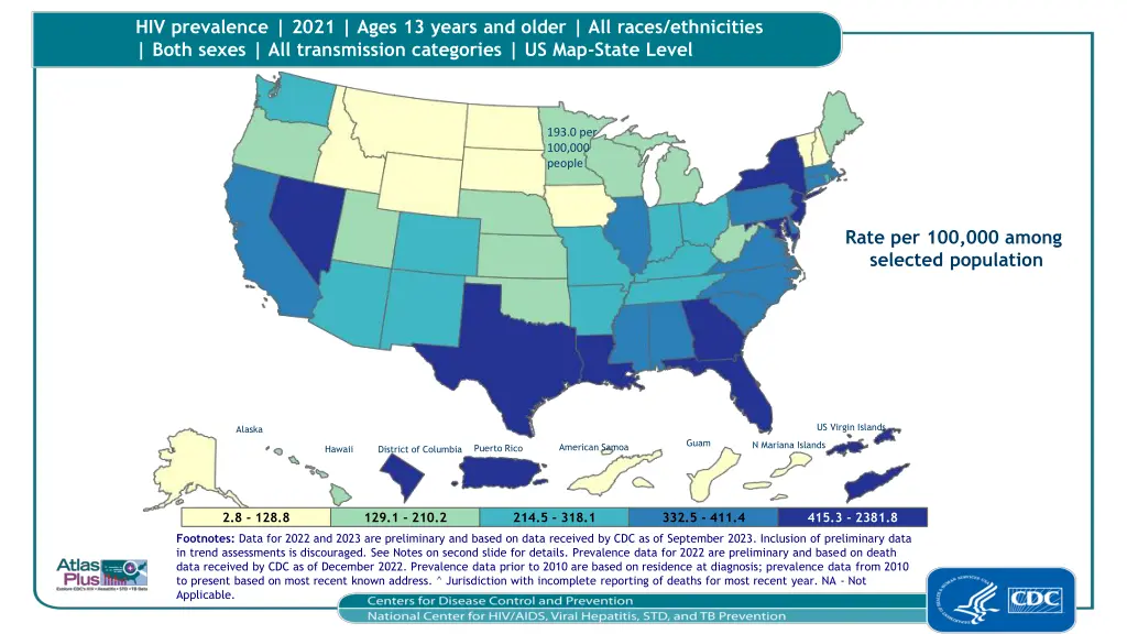 hiv prevalence 2021 ages 13 years and older