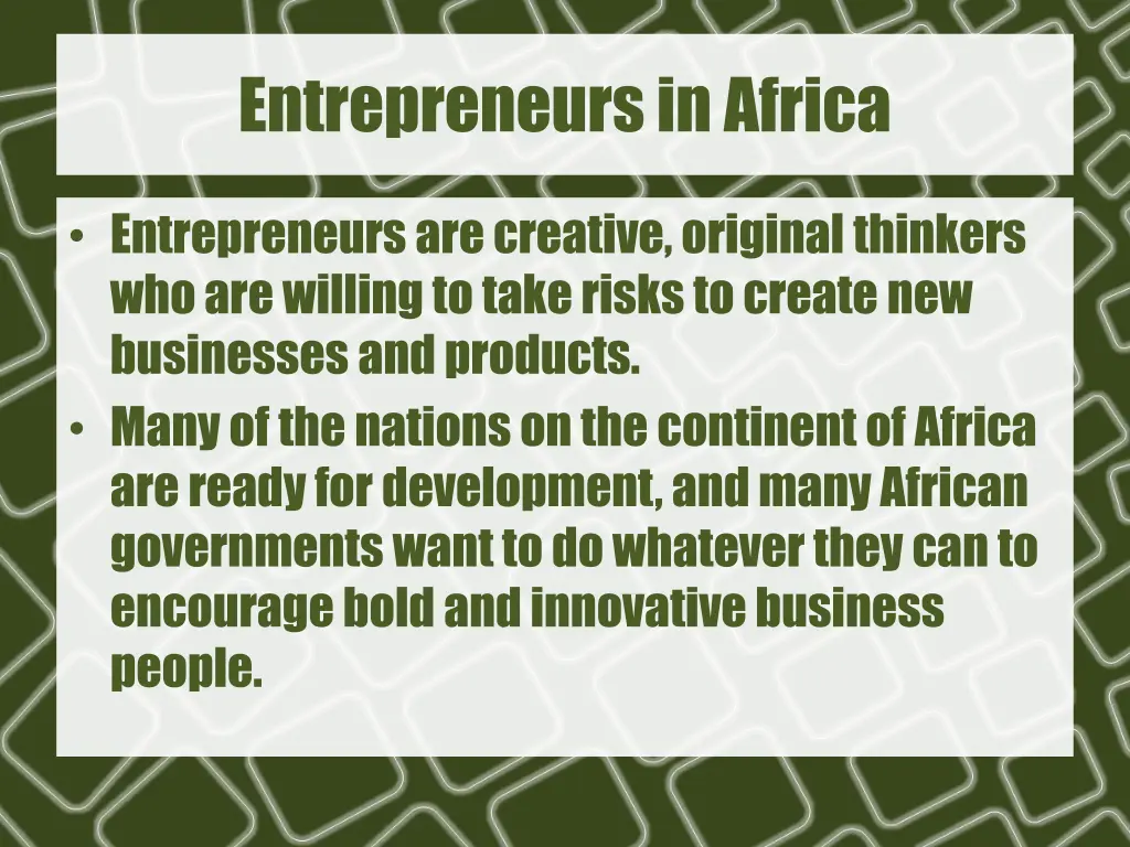 entrepreneurs in africa