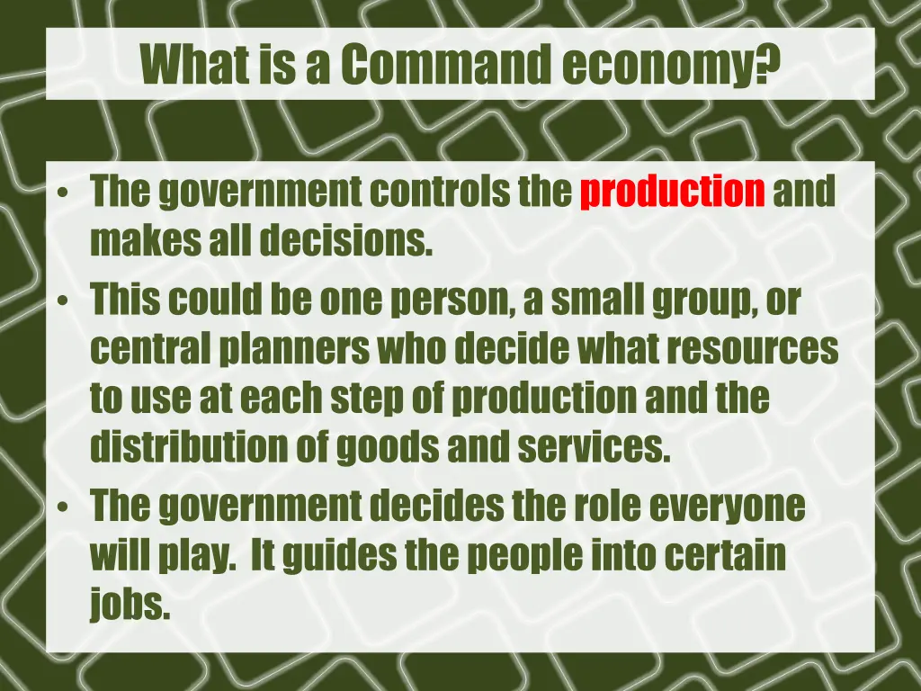 what is a command economy